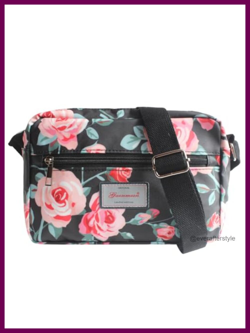 GAENMESN Water Resistant Crossbody Bag Mini Floral Travel Purse with Cosmetic